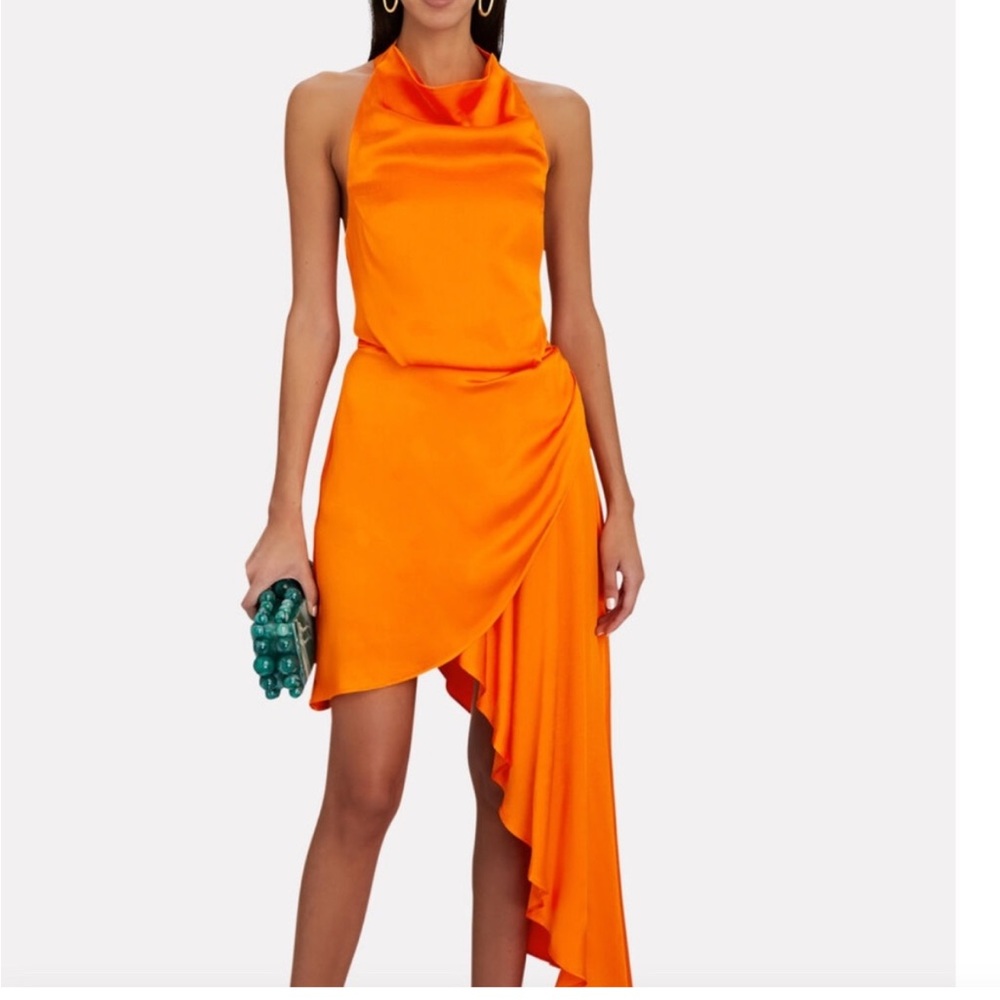 Elliatt Vibrant Orange Asymmetrical Dress